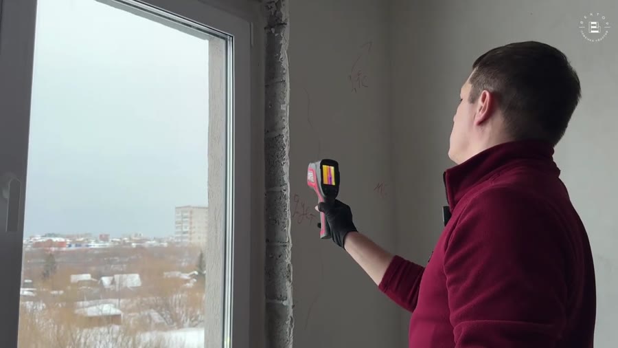 Окна: Первый угол промерзает (точка росы 13,9°C, темп. 6,8-7,2°C)