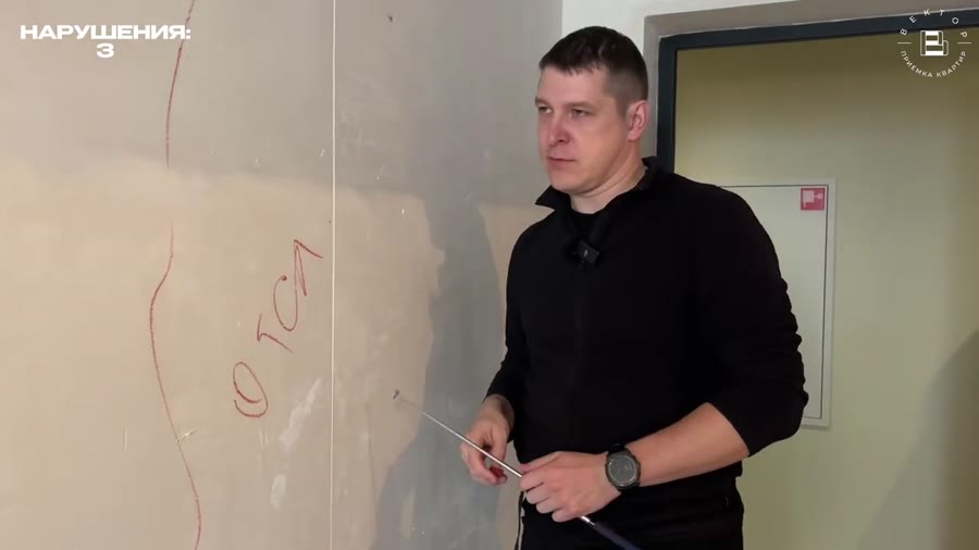 Стены: Отслоение отделочного слоя в прихожей
